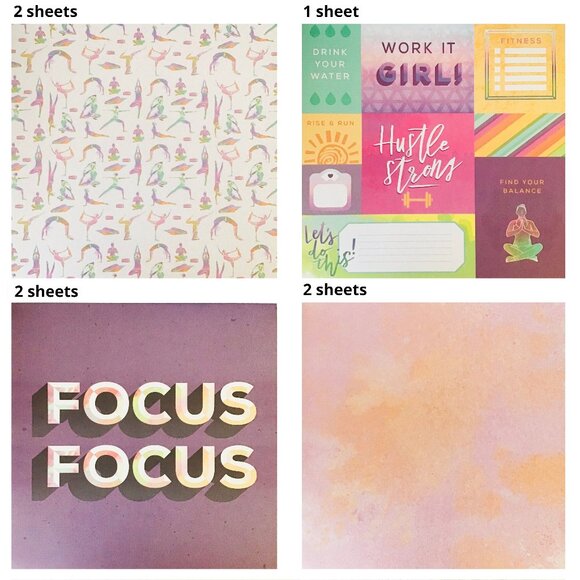 Craft Smith Working on My Fitness Yoga Week Chart 12x12 Paper Pad 35 Sheets - Picture 2 of 12